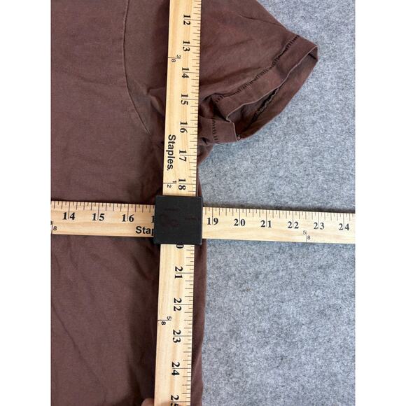 Vintage 80s Aeropostale Shirt Mens Large Brown Graphic Tee Single Stitch Retro - Picture 2 of 6